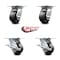 Service Caster 4 Inch Glass Filled Nylon Swivel Caster Set with Roller Bearings 2 Brakes SCC SCC-35S420-GFNR-2-SLB-2 - alternate 2